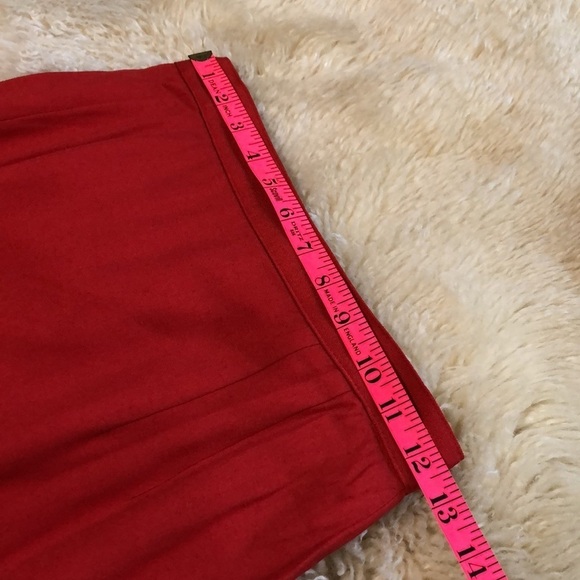 Red skirt silk rayon blend size 4 - Picture 6 of 8